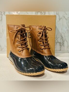 JBU Waterproof Lace-Up Duck Boots NIB